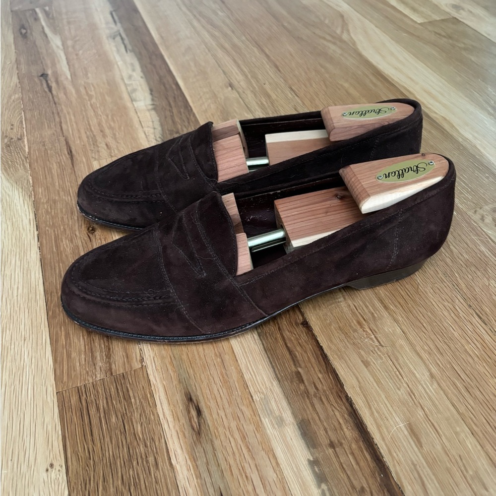 Brown Suede Loafers - Unlined 9.5 Martegani made in Italy